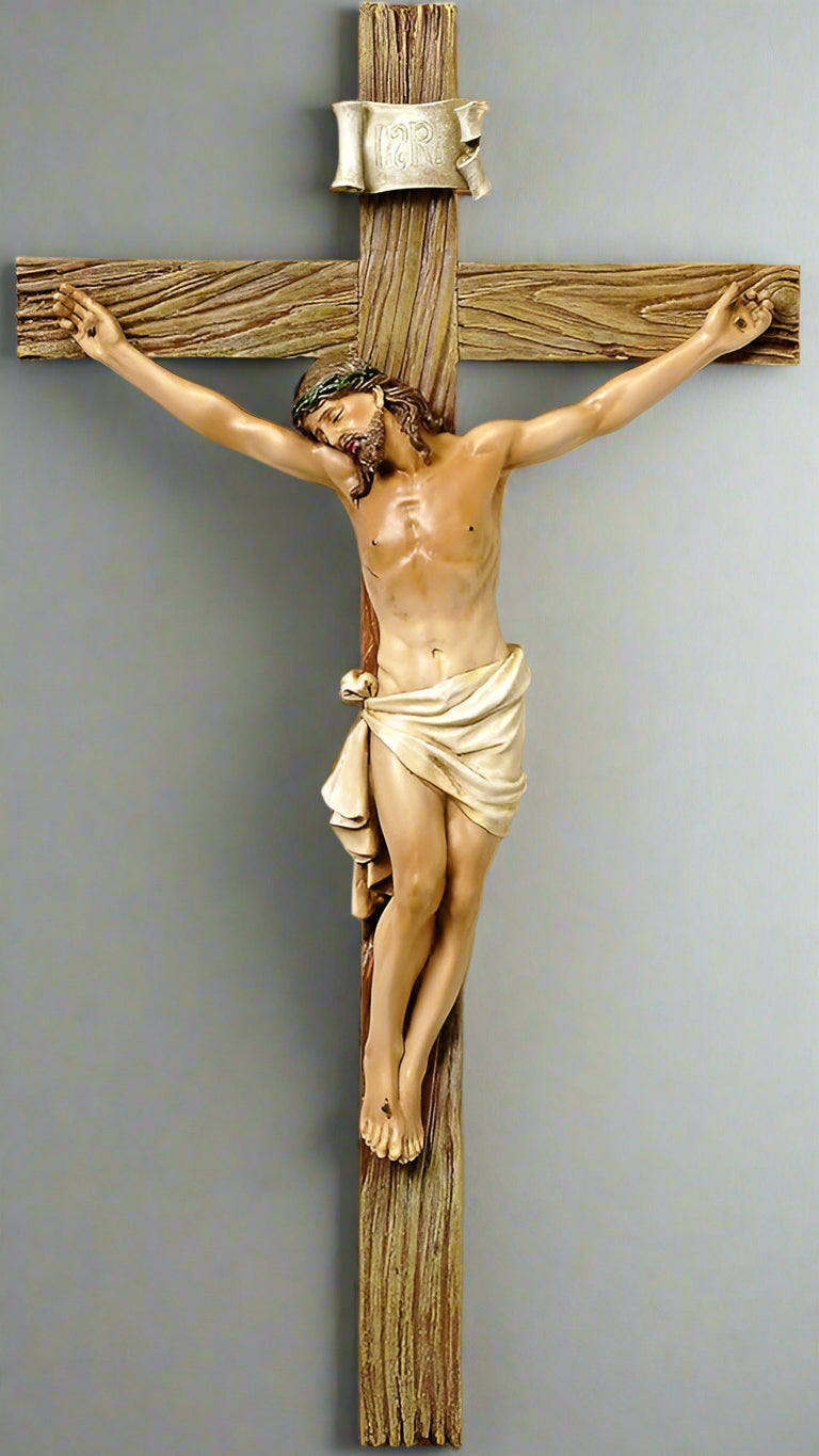 13.25"H WALL CRUCIFIX BY ROMAN