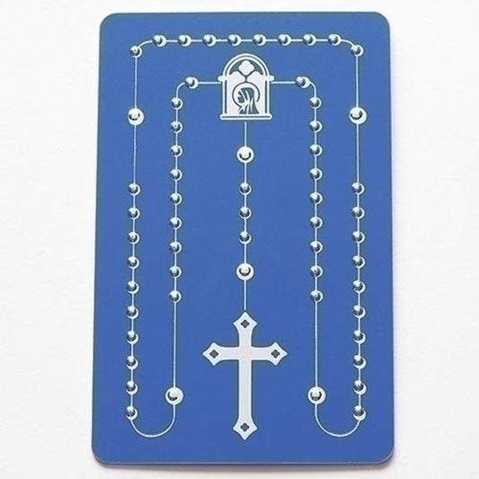 TARJETA DE ROSARIO EN RELIEVE