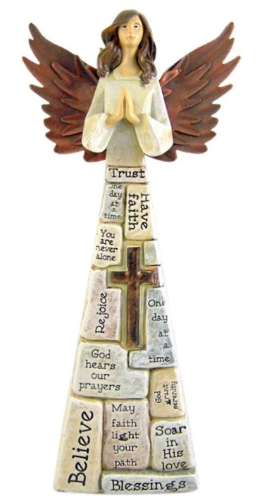 10.5"H CROSSWORD ANGEL