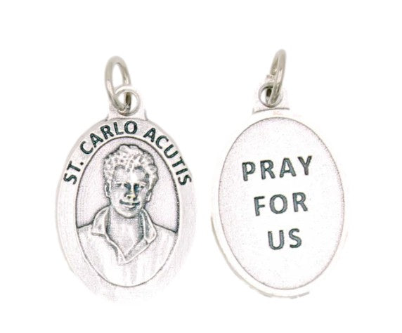 OXIDIZED ITALIAN MEDAL: ST. CARLO ACUTIS