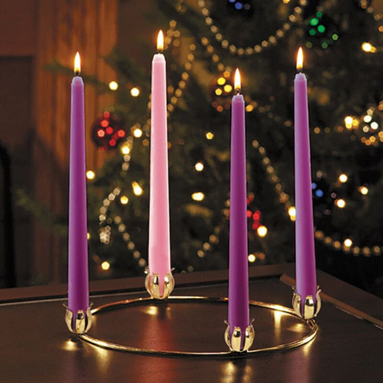11" BRASS ADVENT WREATH