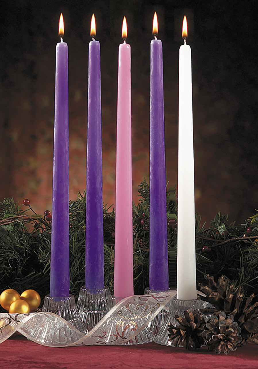 12" ADVENT TAPER CANDLE 5-SET