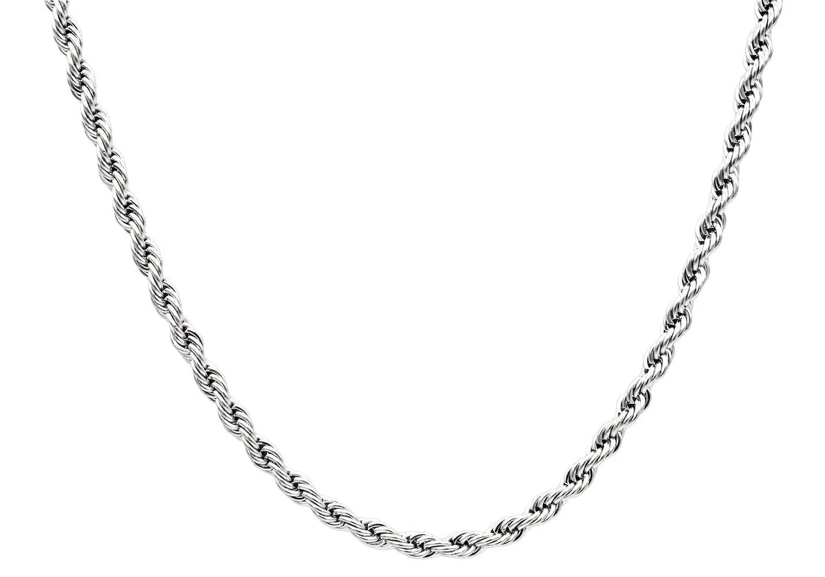Men's 5mm Stainless Steel 24" Rope Chain Necklace