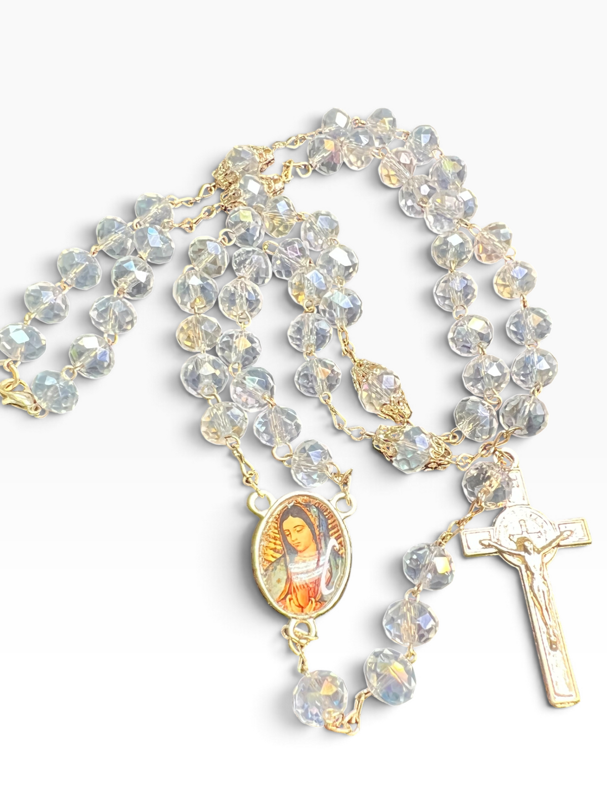 Our Lady of Guadalupe Smoked Glass Rosary