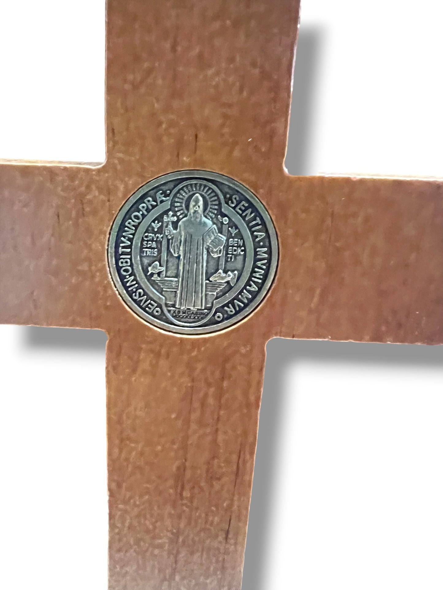 6.5" STANDING WOODEN ST. BENEDICT CRUCIFIX