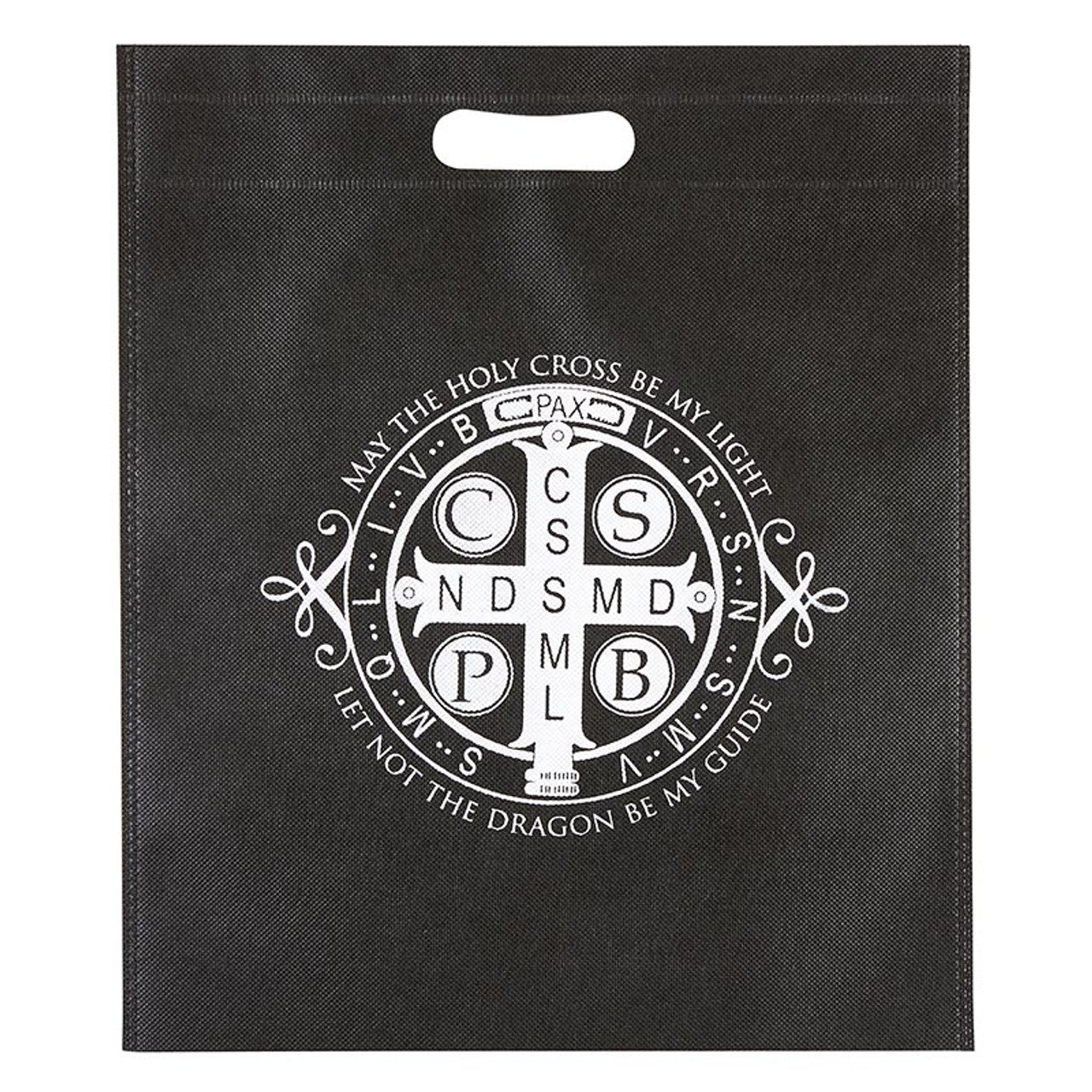 ST. BENEDICT CUT-OUT HANDLE TOTE BAG