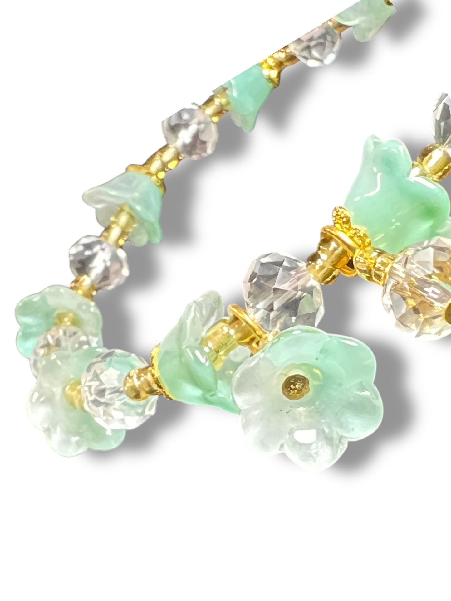 BRACELET: SMOKED FLOWER-SHAPED GLASS