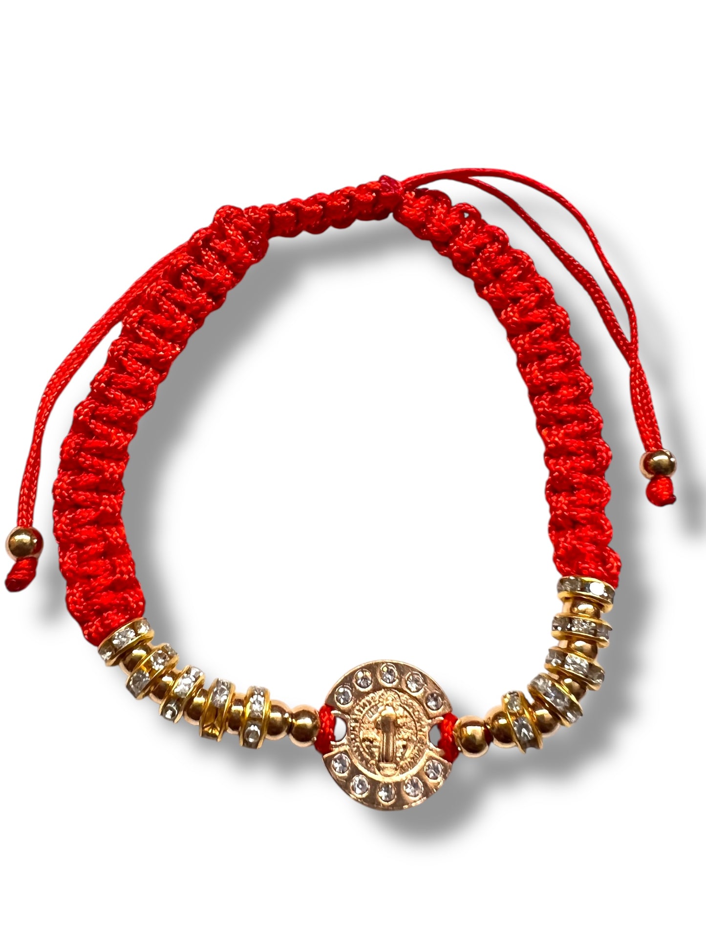 PULSERA: SAN BENITO ENROSCADA CON CRISTALES