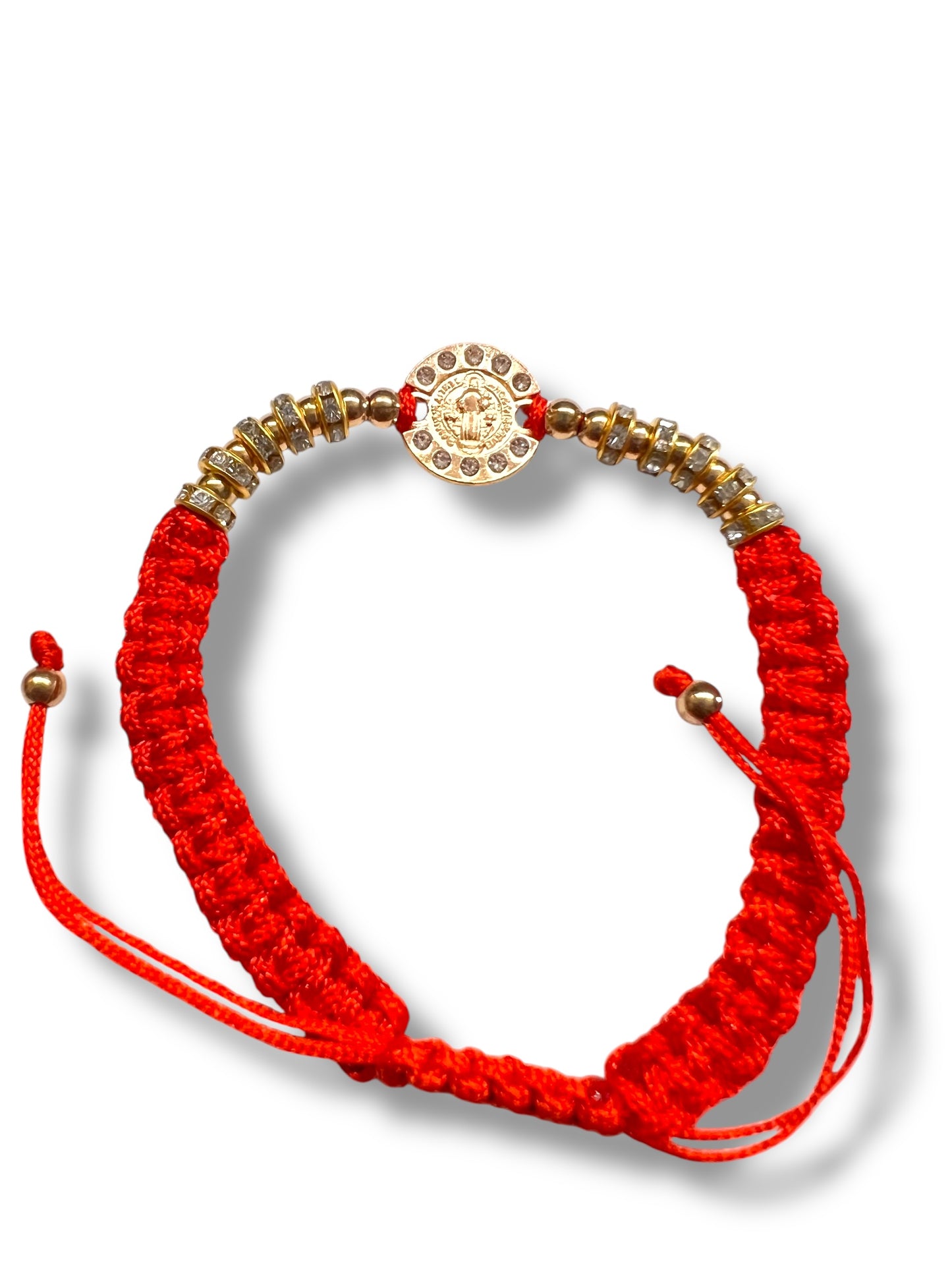 PULSERA: SAN BENITO ENROSCADA CON CRISTALES