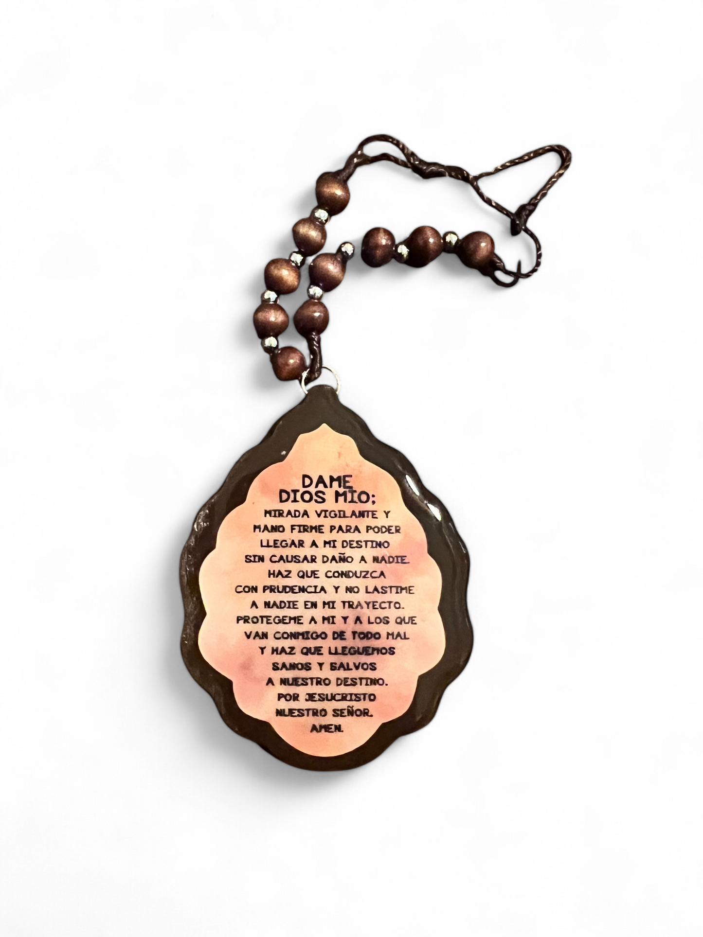 AUTO DEVOTIONAL: ST. MICHAEL ARCHANGEL WOODEN MEDALLION