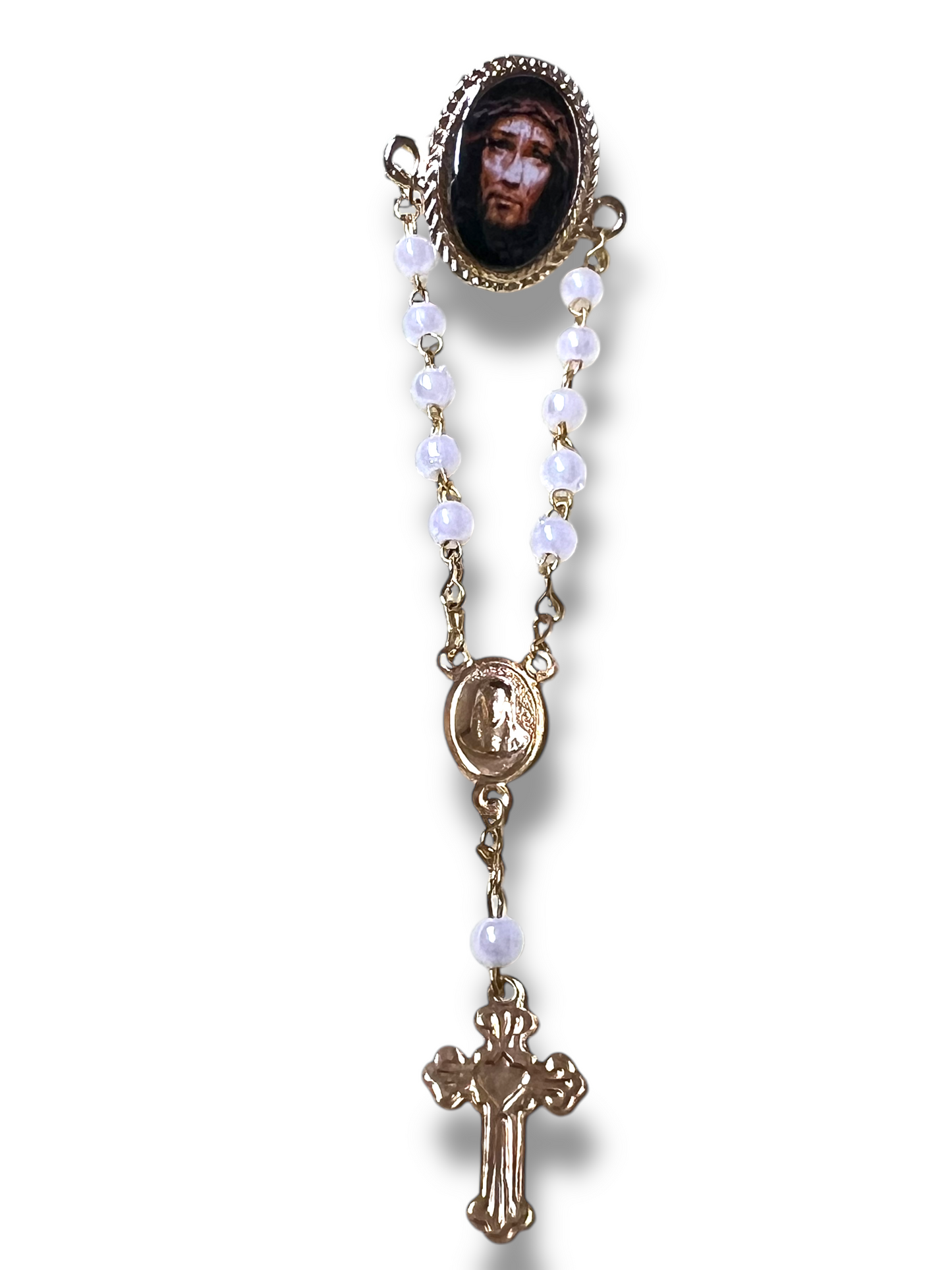 ROSARY LAPEL PIN: PRECIOUS BLOOD OF CHRIST