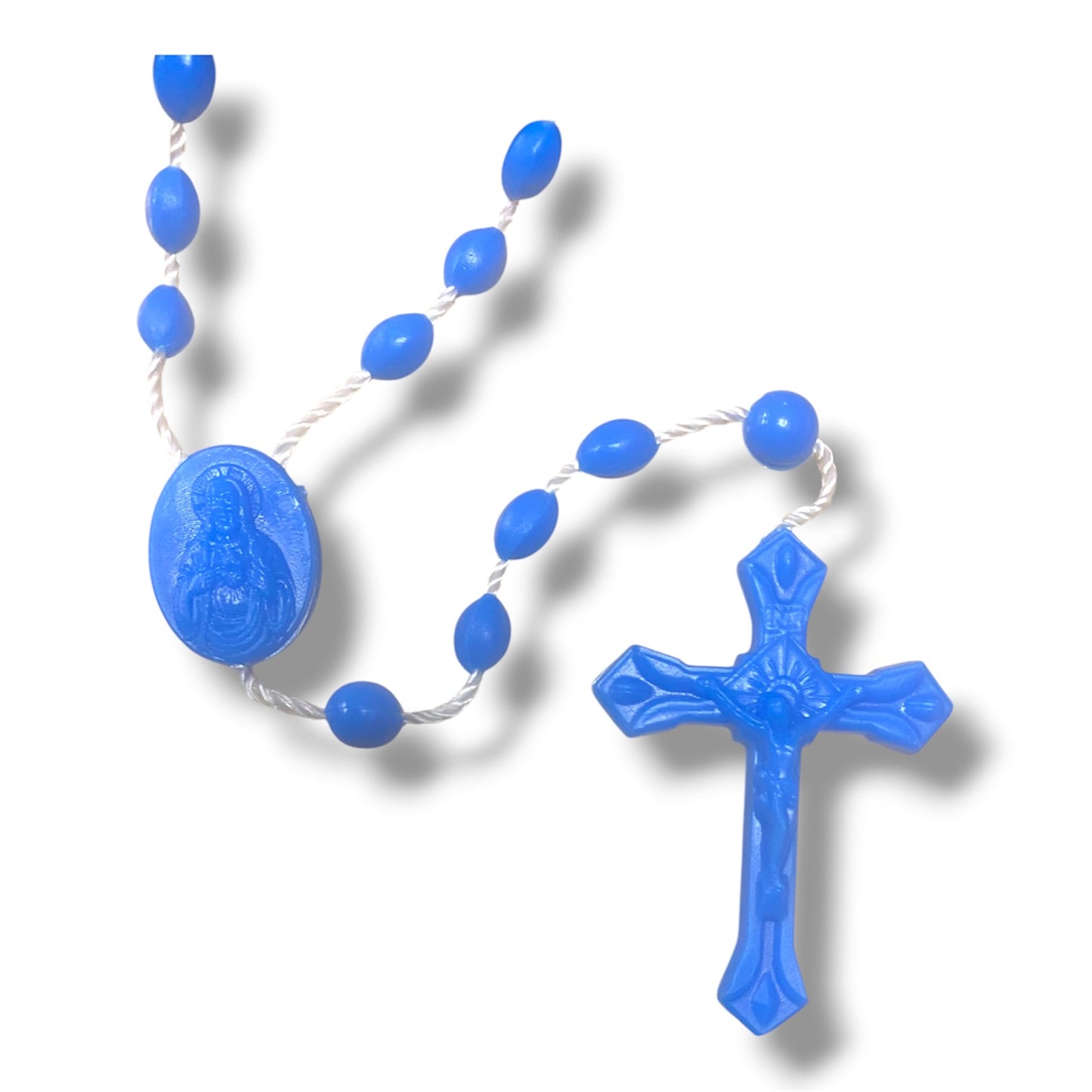 ROSARIO DE PLÁSTICO: AZUL BEBÉ