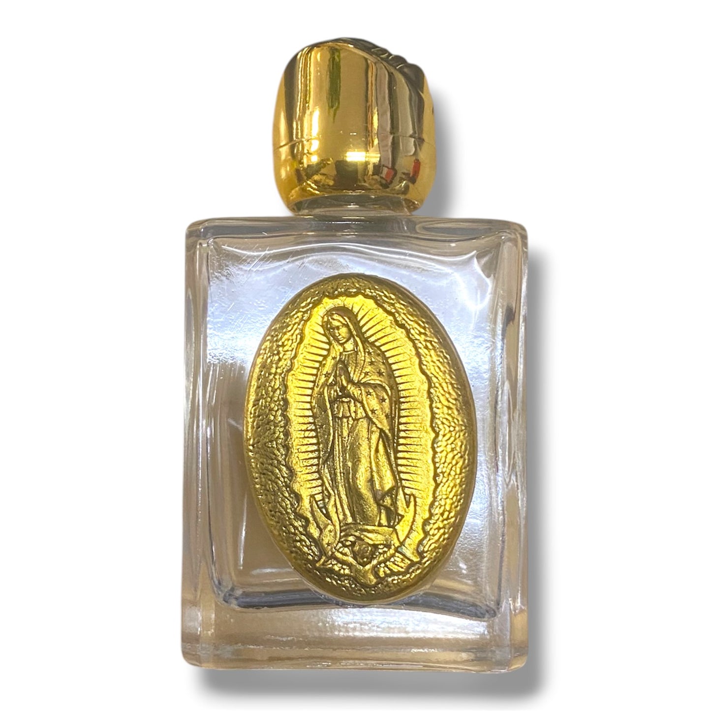Our Lady Of Guadalupe Or St Jude Holy Water Bottle Glass Container