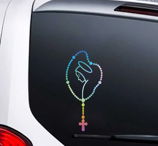 OUR LADY OF ROSARY CREATIVE CAR DECALS M MULTICOLOR