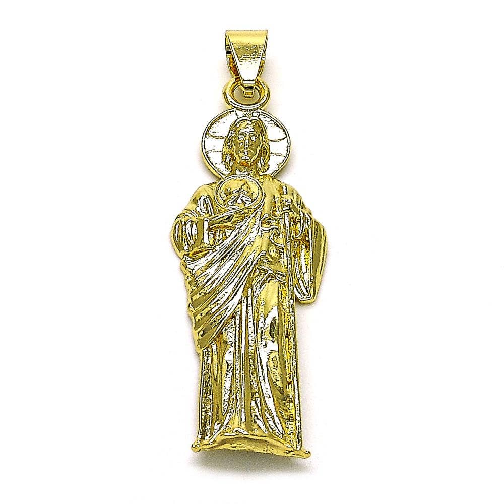 18K LAYERED GOLD ST. JUDE PENDANT NECKLACE