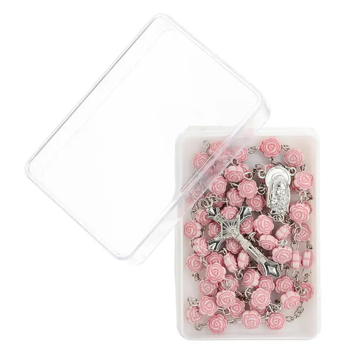 Pink Rosebud Rosary
