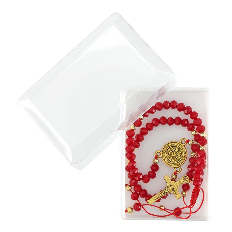St. Benedict Adjustable Bracelet -Red