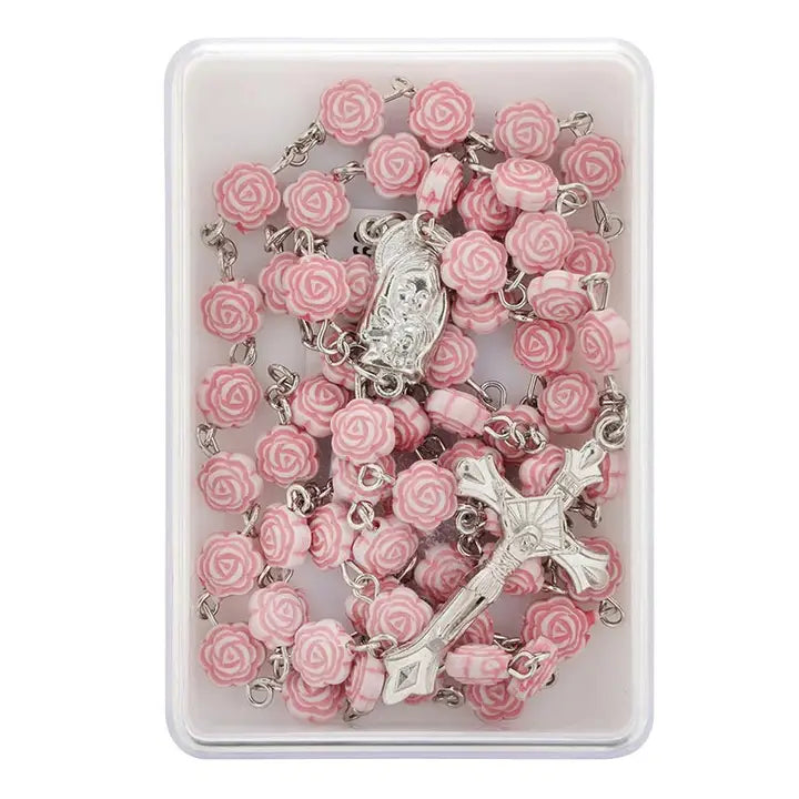 Pink Rosebud Rosary