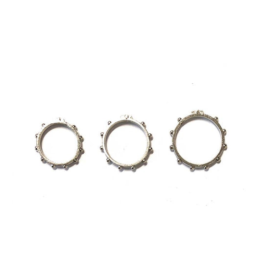 ANILLO ROSARIO DE DÉCADAS EN METAL NIQUELADO (SURTIDOS)
