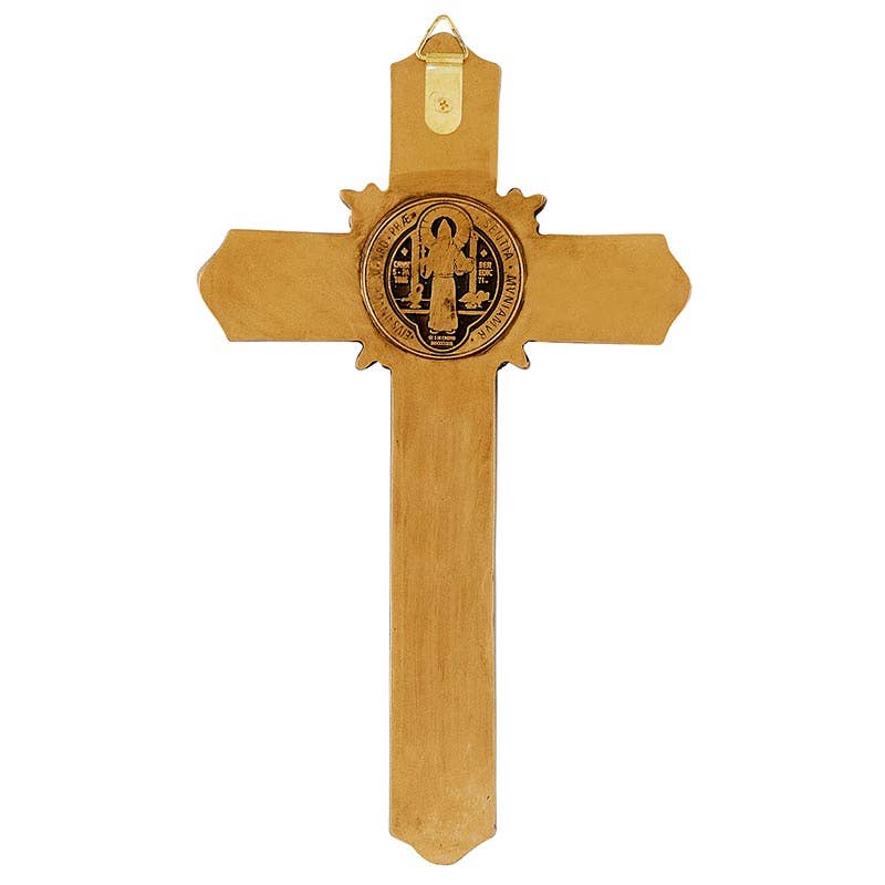 9" ST. BENEDICT GOLD CRUCIFIX