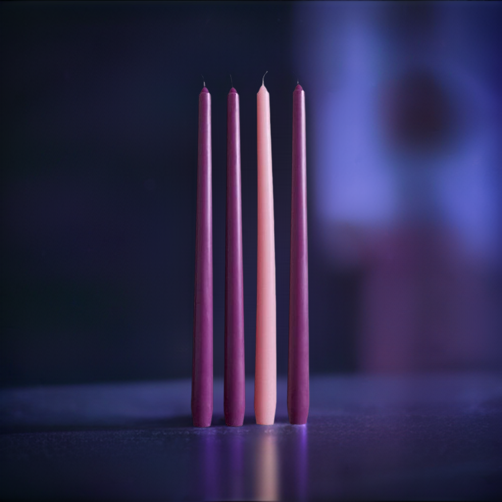 12" ADVENT TAPER CANDLE 4-SET