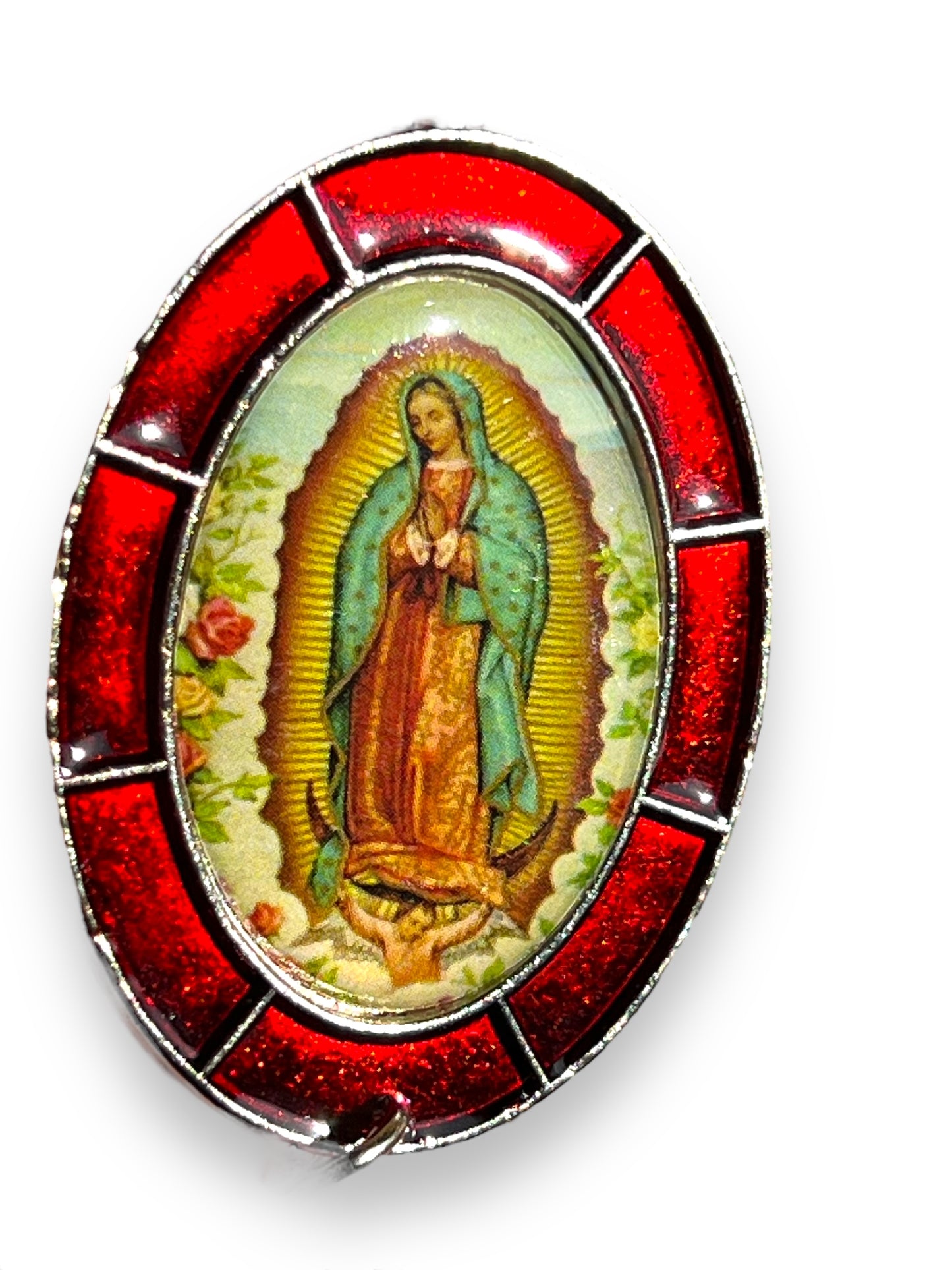 2.5" FULL COLOR ENAMELED TASSEL OL GUADALUPE AUTO DEVOTIONAL