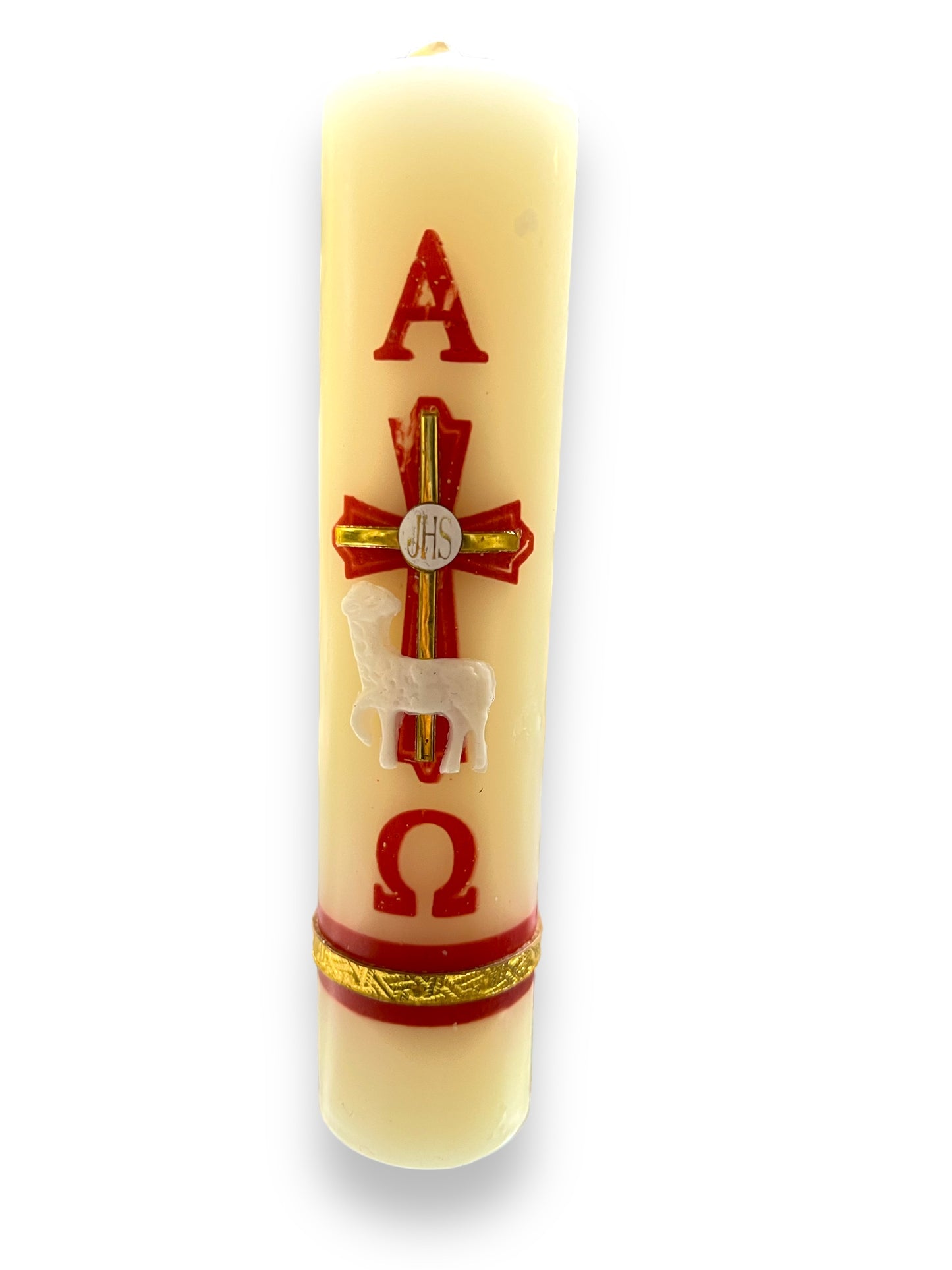 7" DECORATED WAX PASCHAL CANDLE
