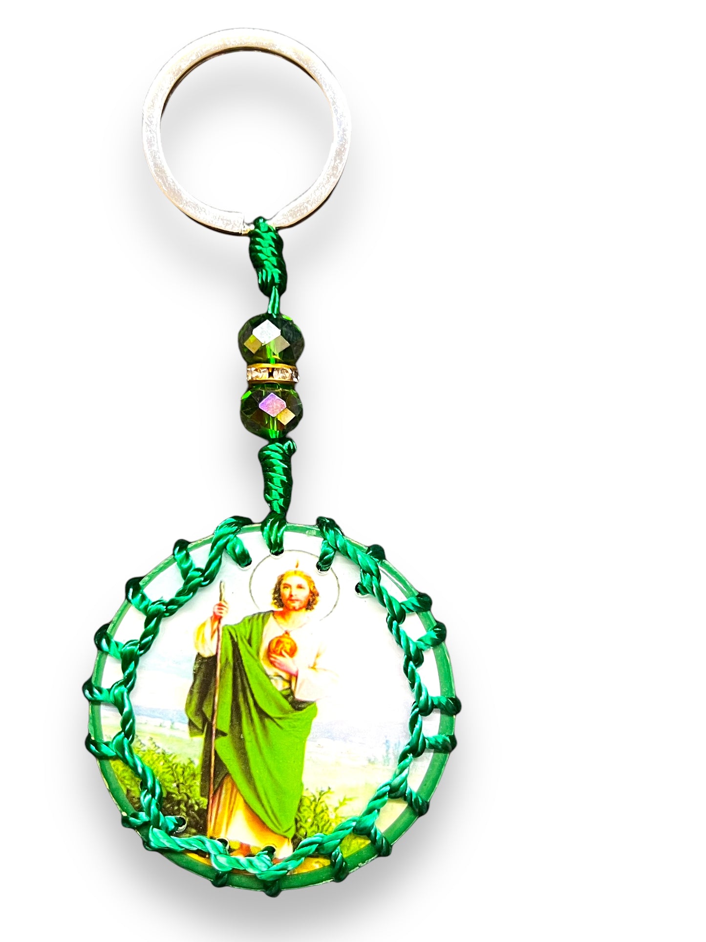 KEYCHAIN: 2"d WOODEN ST. JUDE