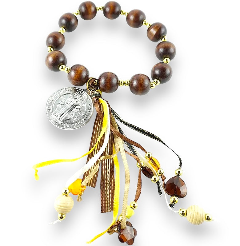 ST. BENEDICT WOODEN DECENARY DOOR BLESSING