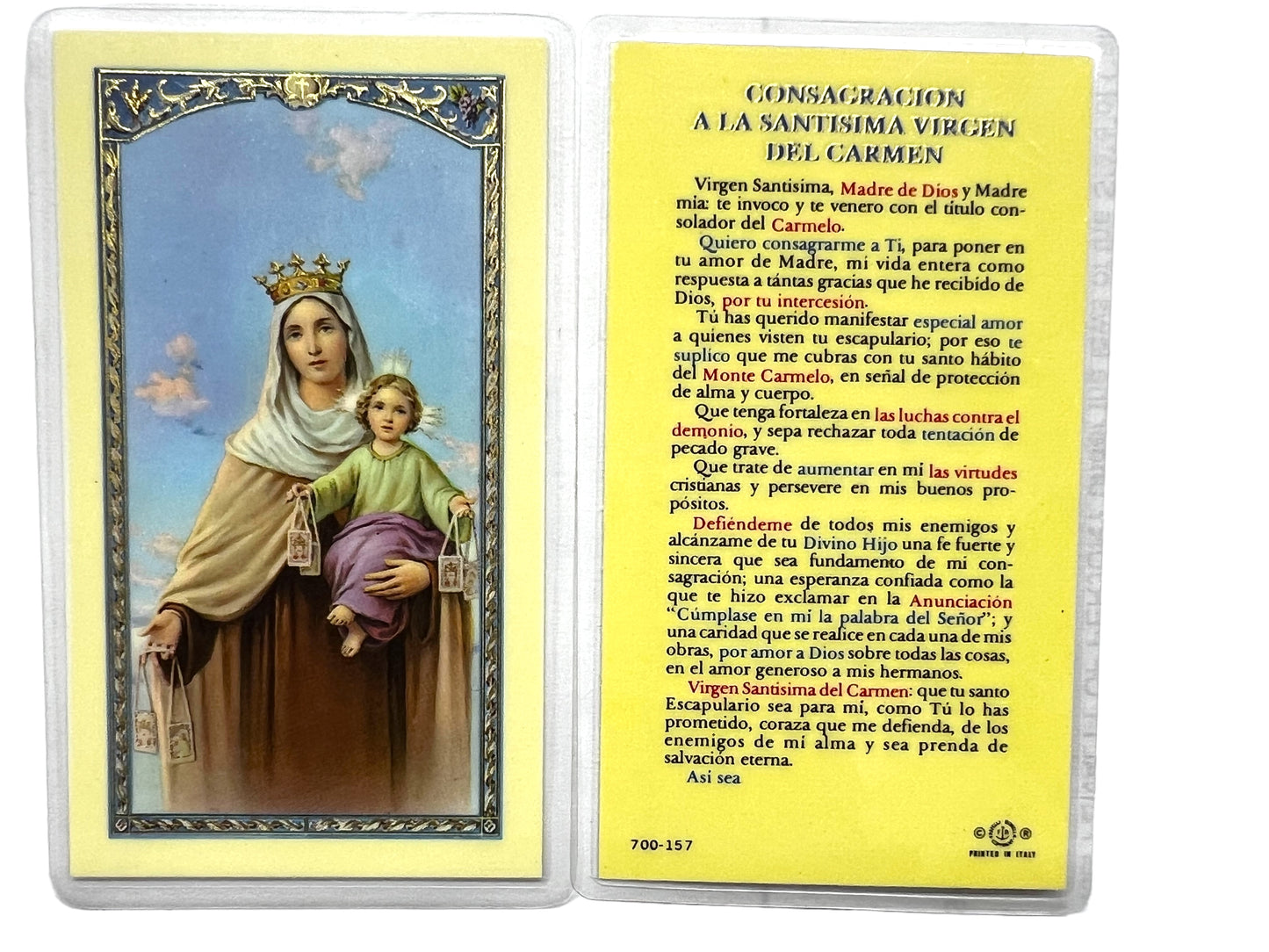 CONSAGRACION: VIRGEN DEL CARMEN