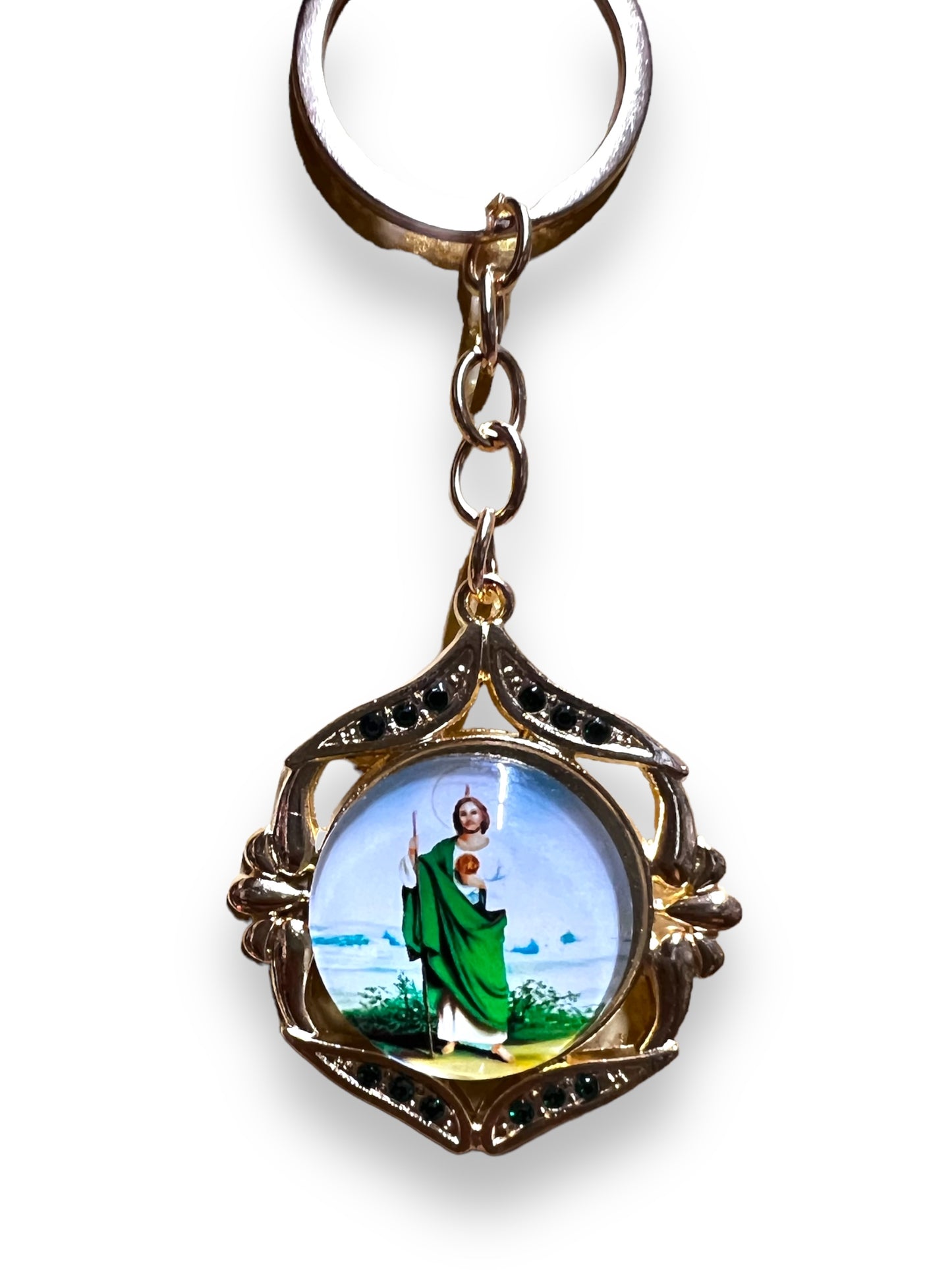 KEYCHAIN: 2" FULL COLOR ST. JUDE ON METAL
