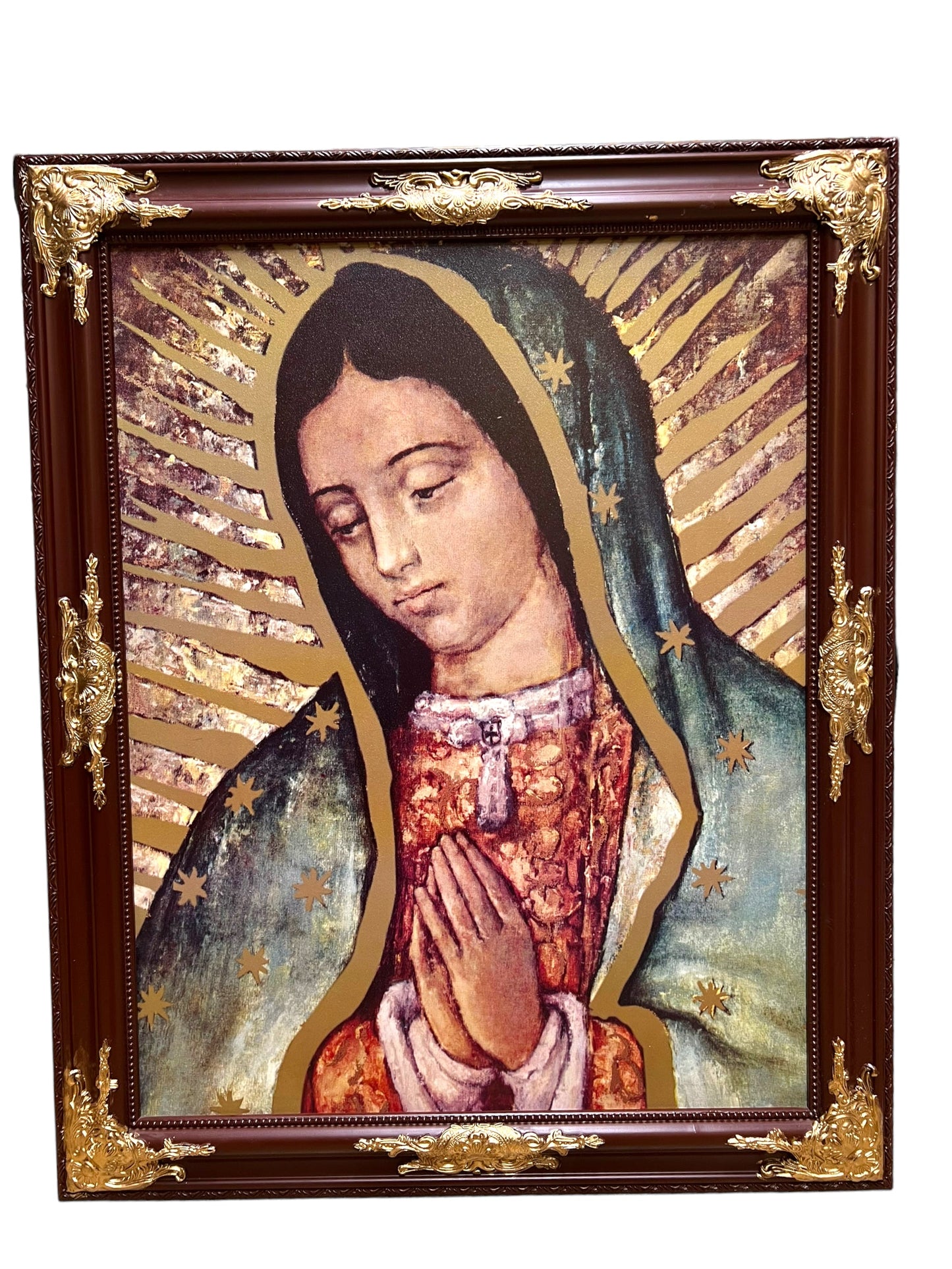 ELEGANT 22"x28" FRAMED PRINT -OUR LADY OF GUADALUPE (BUST)