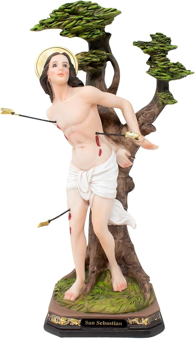 12" St. Sebastian Statue