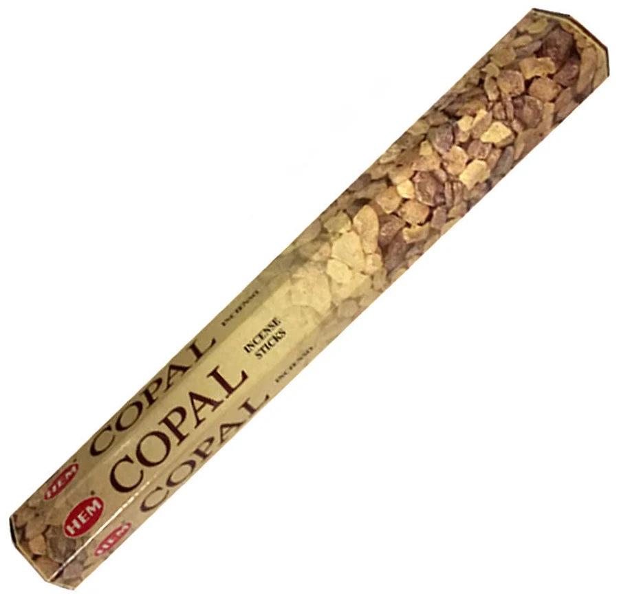 COPAL INCENSE STICKS -20-PACK HEX BOX