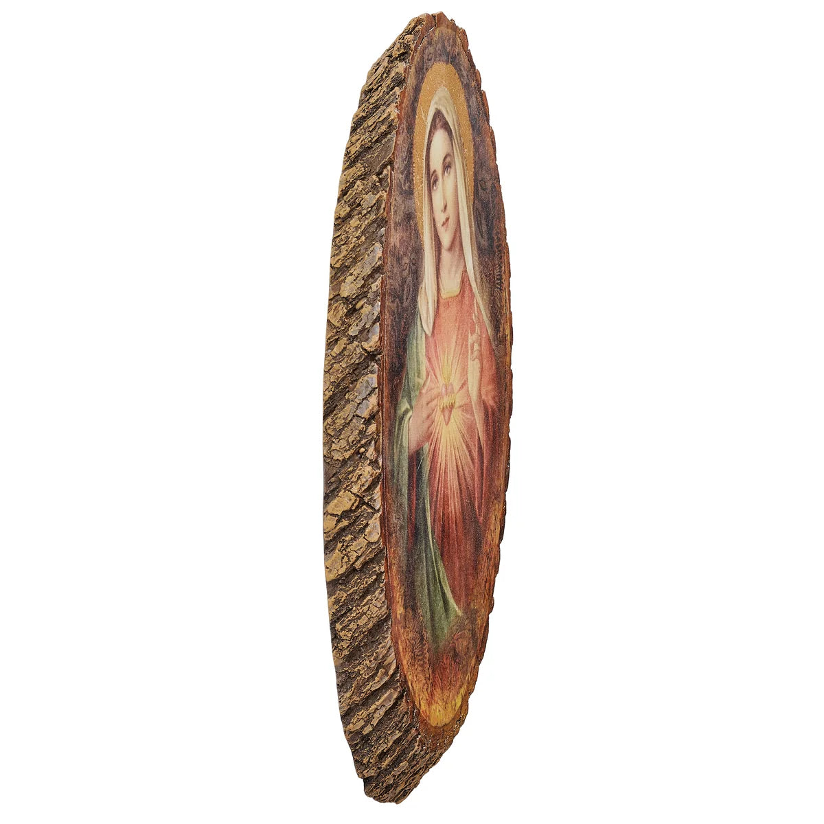 PLACA DE MADERA DEL INMACULADO CORAZÓN DE MARÍA