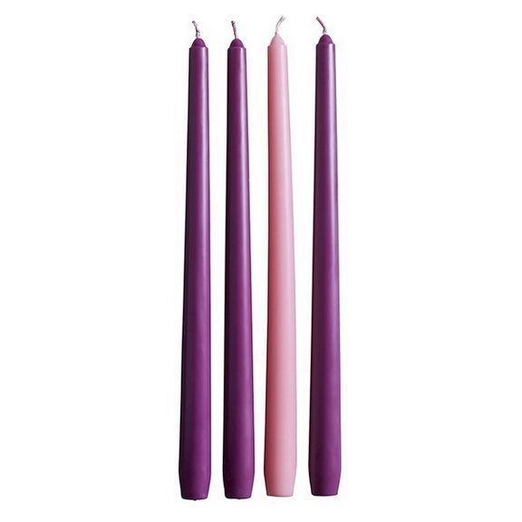 12" ADVENT TAPER CANDLE 4-SET