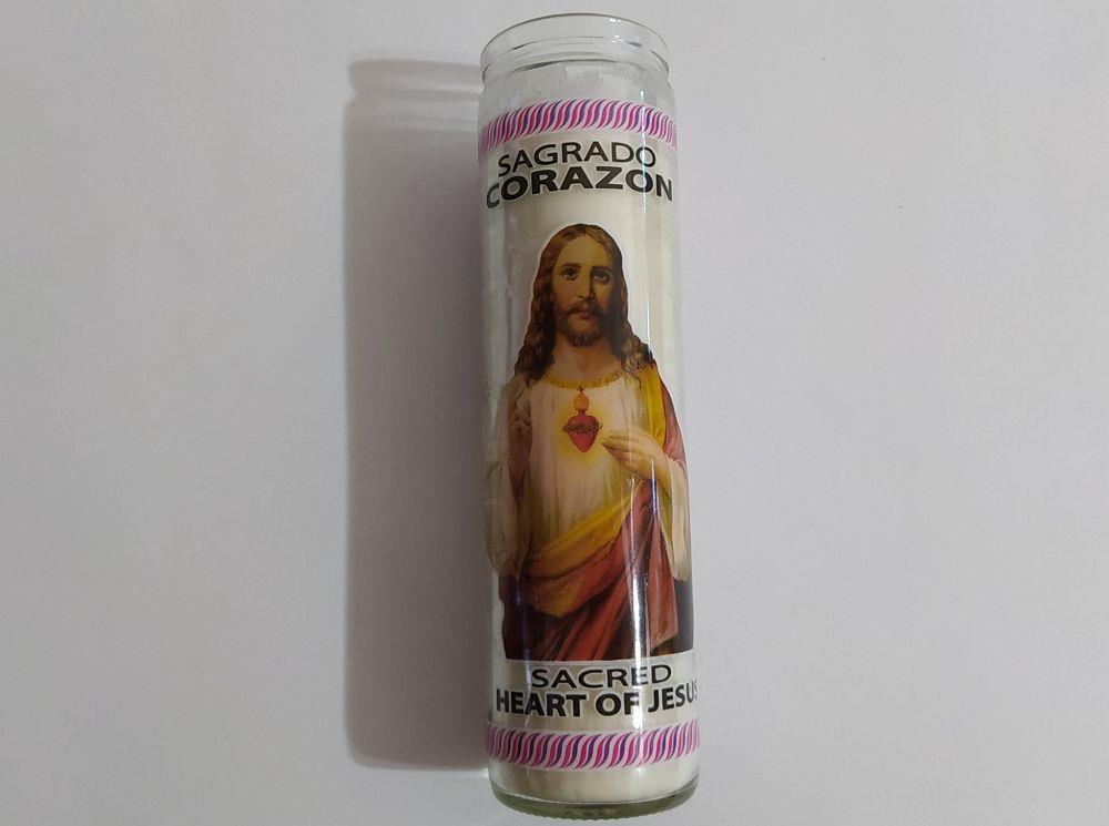 3-DAY OFFERING GLASS CANDLE - SACRED HEART OF JESUS