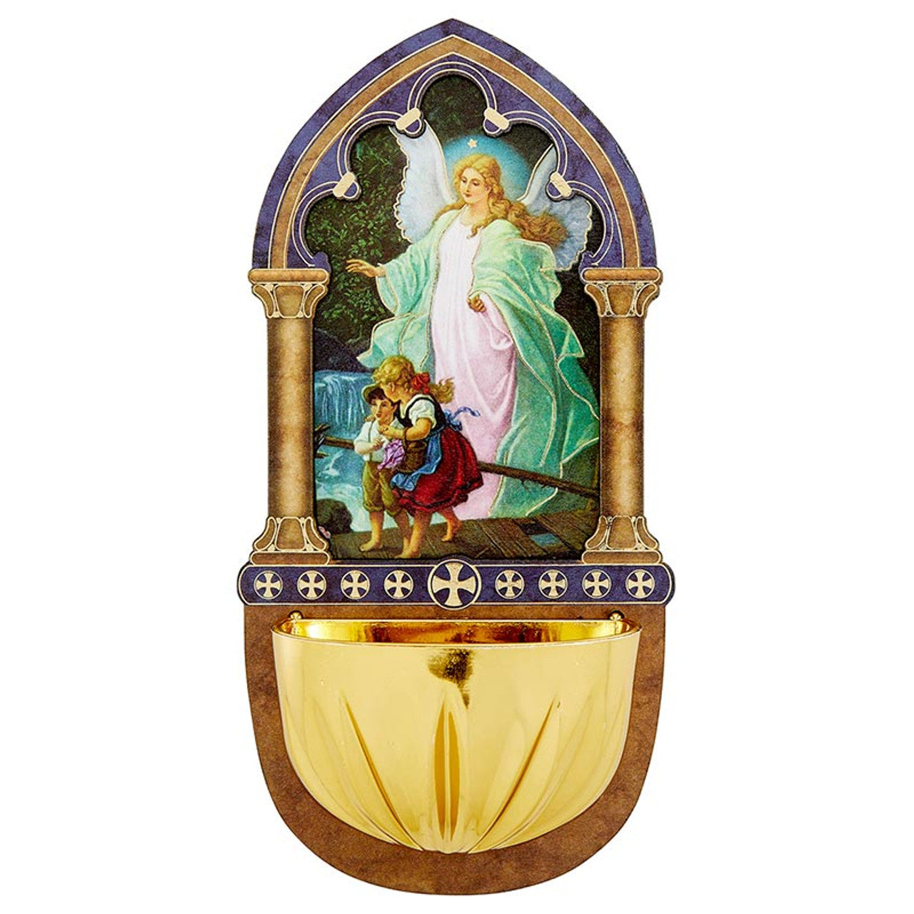 LASERED WOOD HOLY WATER FONT