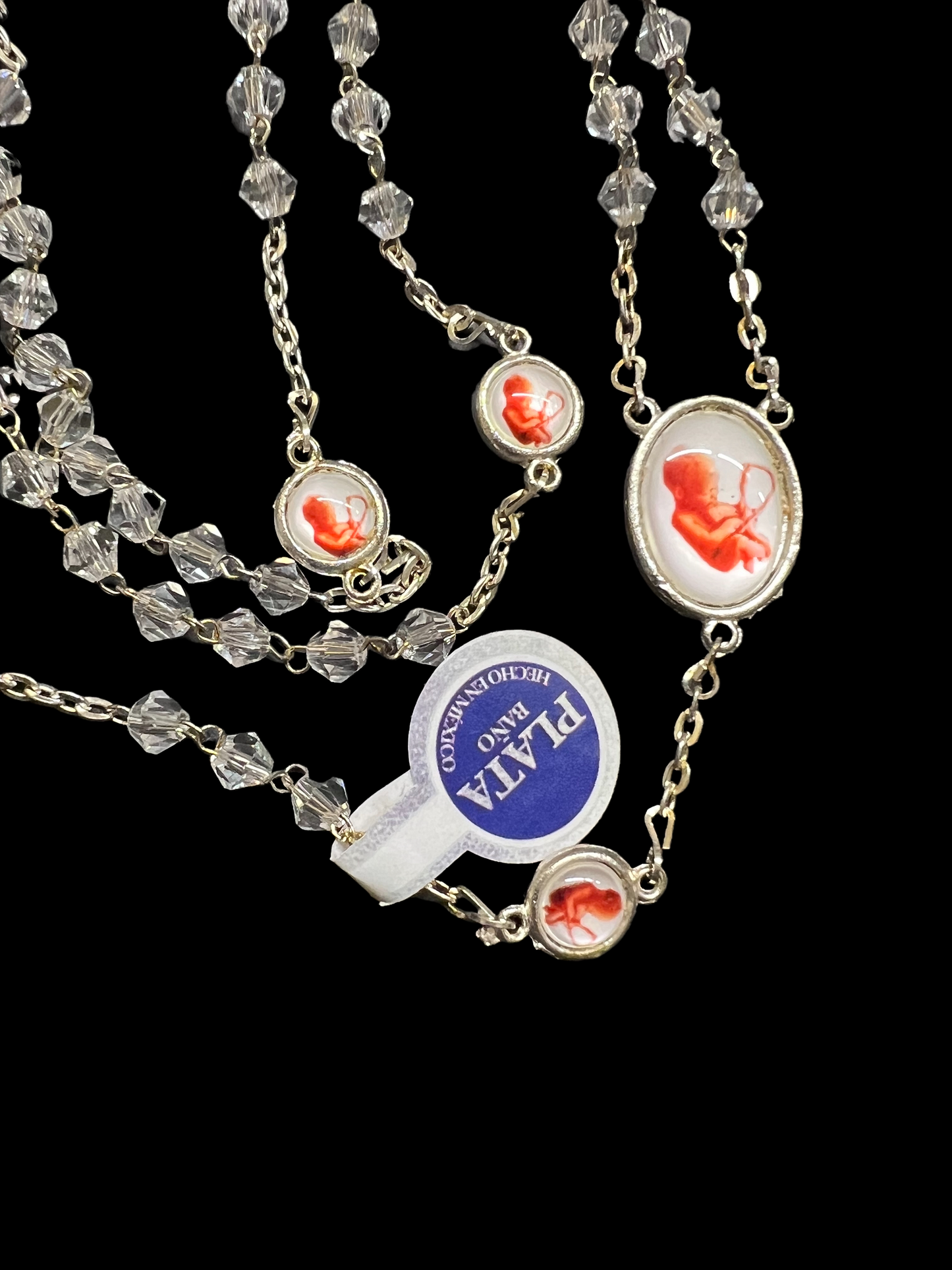 PRO-LIFE CRYSTAL ROSARY