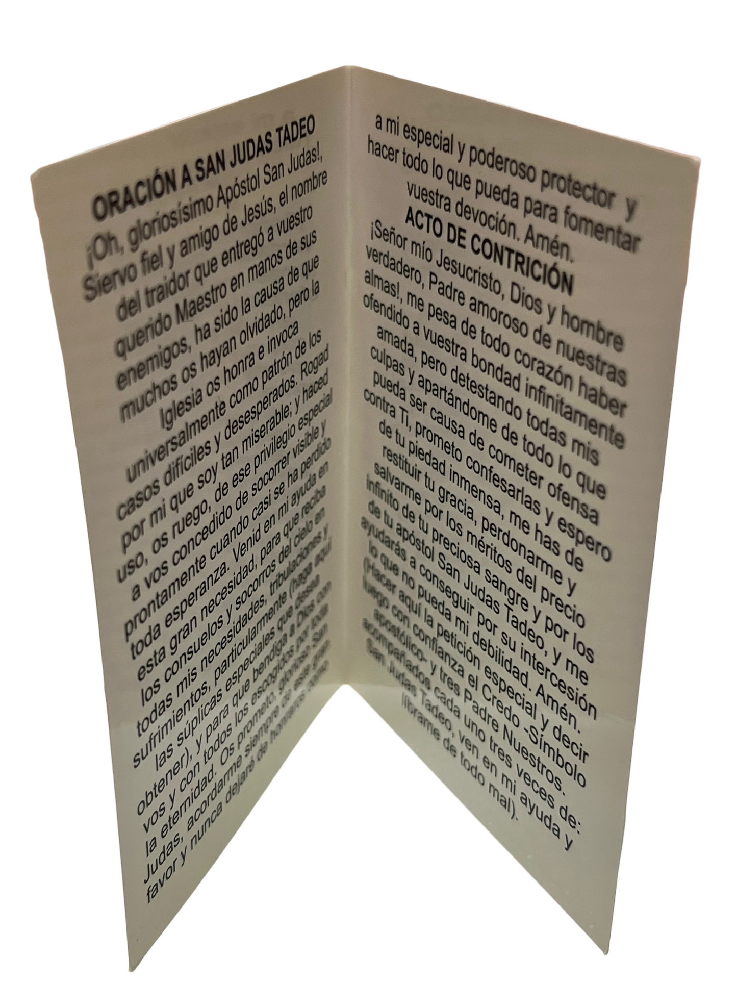ESTAMPA DOBLE C/ ORACION: SAN JUDAS TADEO -DIFUNTOS