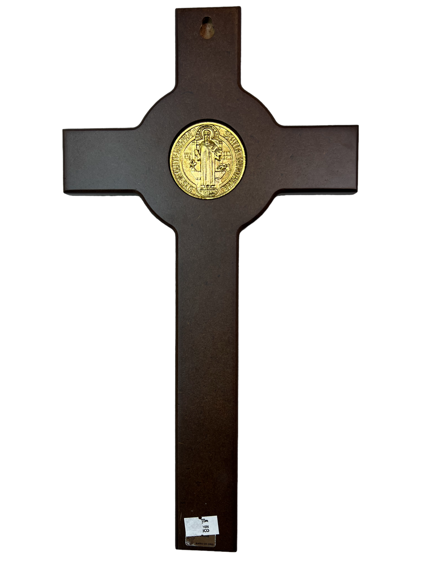 CRUZ SAN BENITO CUERPO DORADO / WOODEN ST. BENEDICT CROSS WITH GOLDEN BODICE