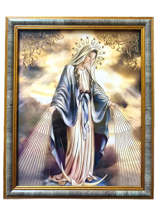 MARCO DE MEDALLA MILAGROSA DE 8"X10" / CUADRO DE LA MEDALLA MILAGROSA