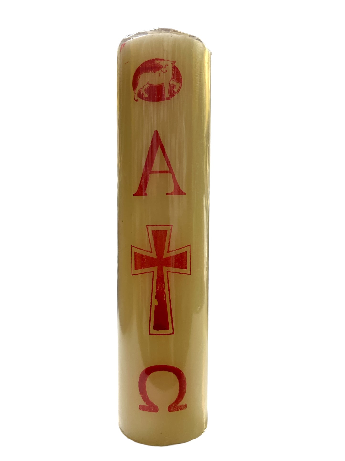 8"X2" SCREEN-PRINTED WAX PASCHAL CANDLE