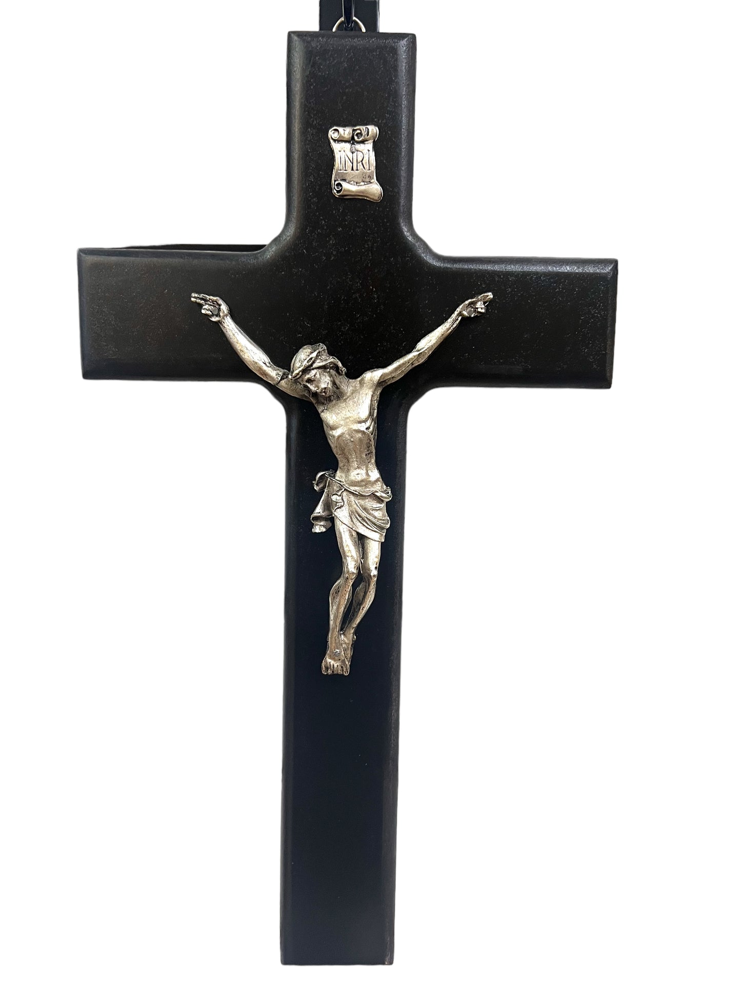 WOODEN-METAL CRUCIFIX