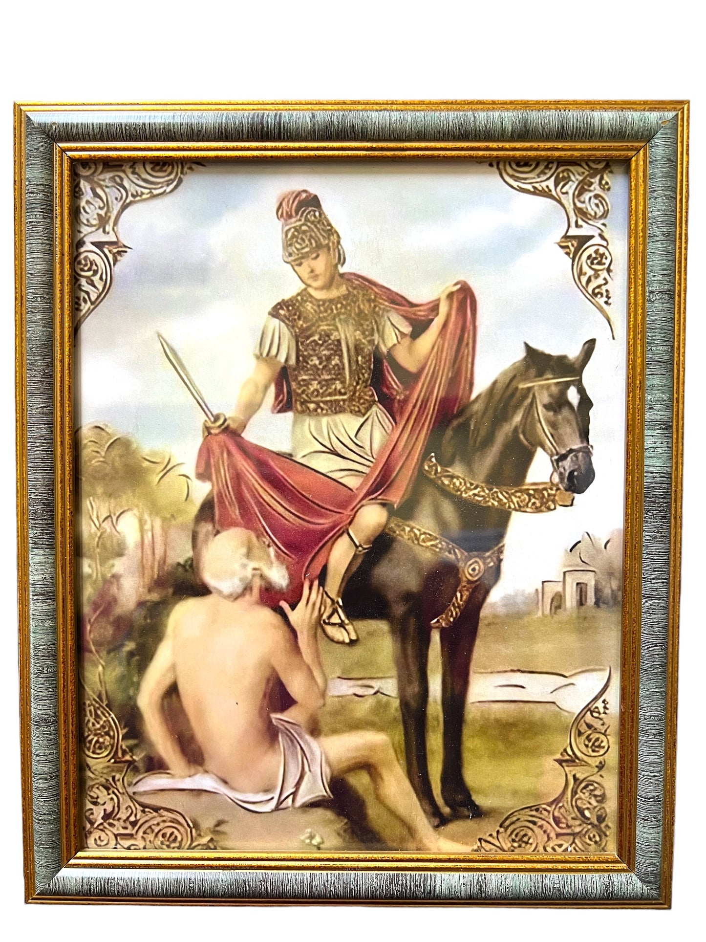 8"X10" ST. MARTIN OF TOURS / CUADRO DE SAN MARTIN CABALLERO