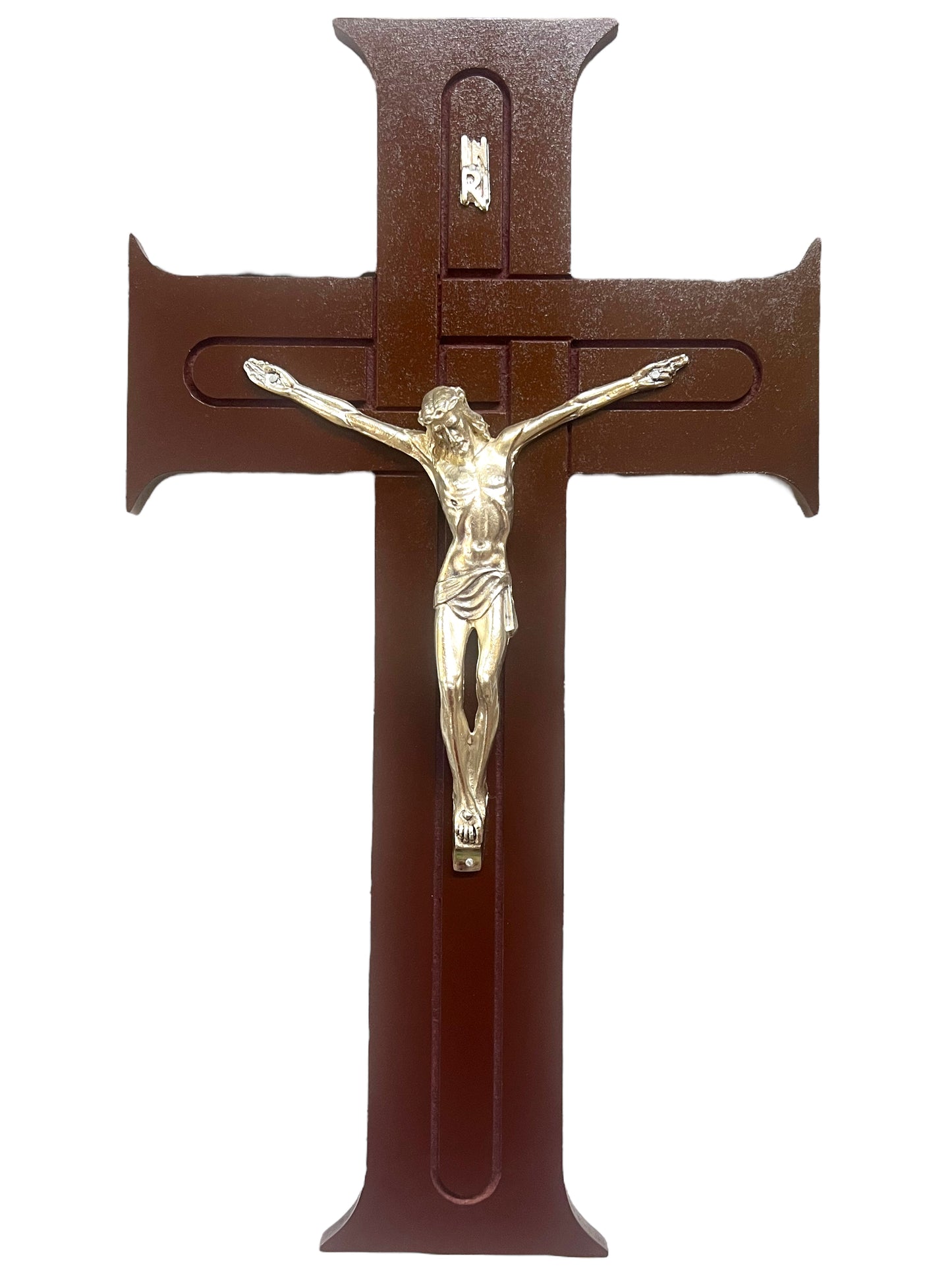 WOODEN-METAL CRUCIFIX | CRUCIFO DE MADERA CON CUERPO DE METAL