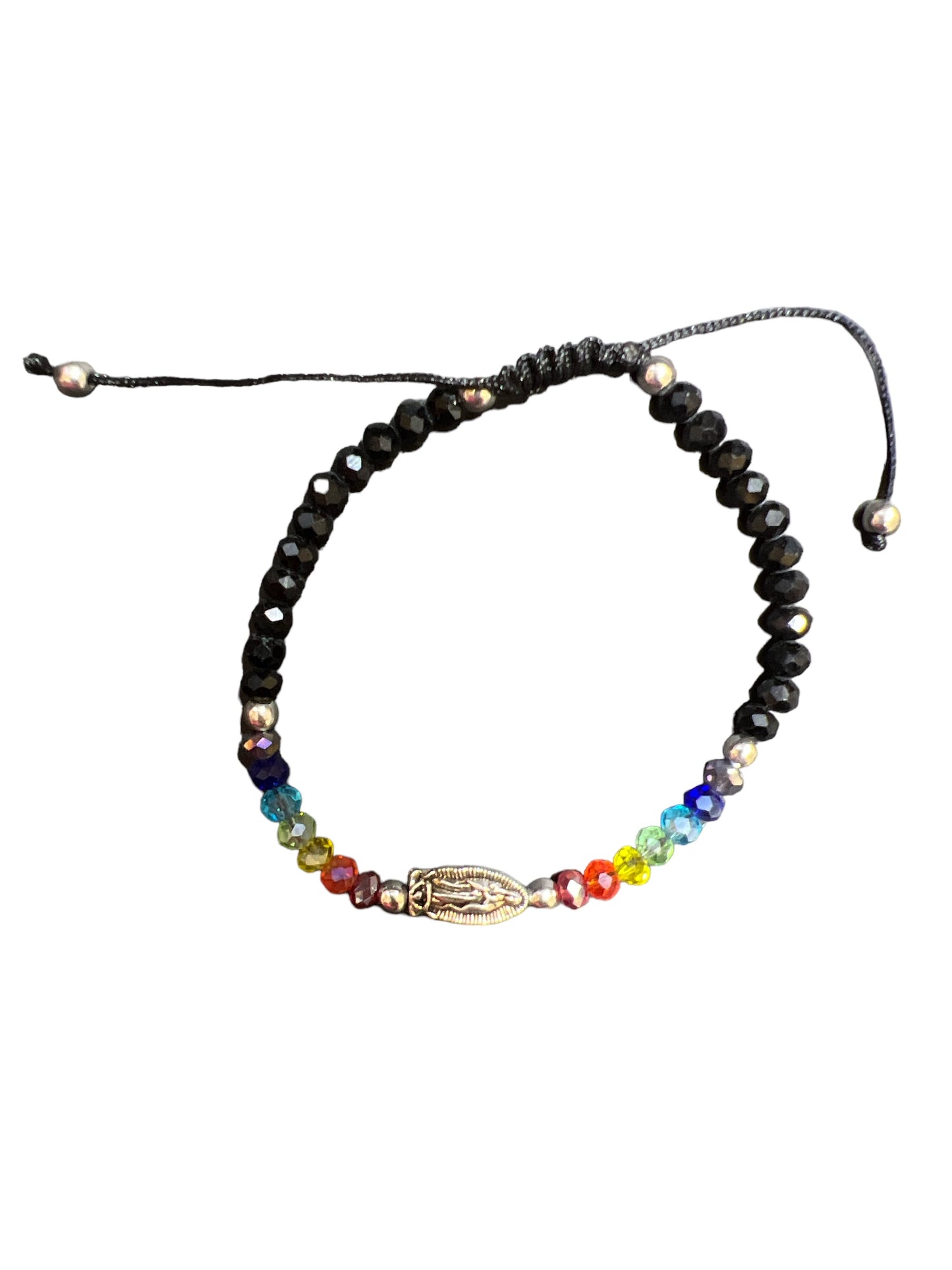 BRACELET: OUR LADY OF GUADALUPE -MULTICOLOR CRYSTALS