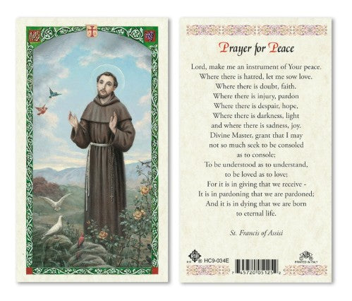 PRAYER FOR PEACE - ST FRANCIS OF ASSISI