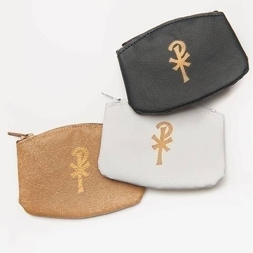 BLACK VINYL ROSARY CASE W/ZIPPER CLOSE