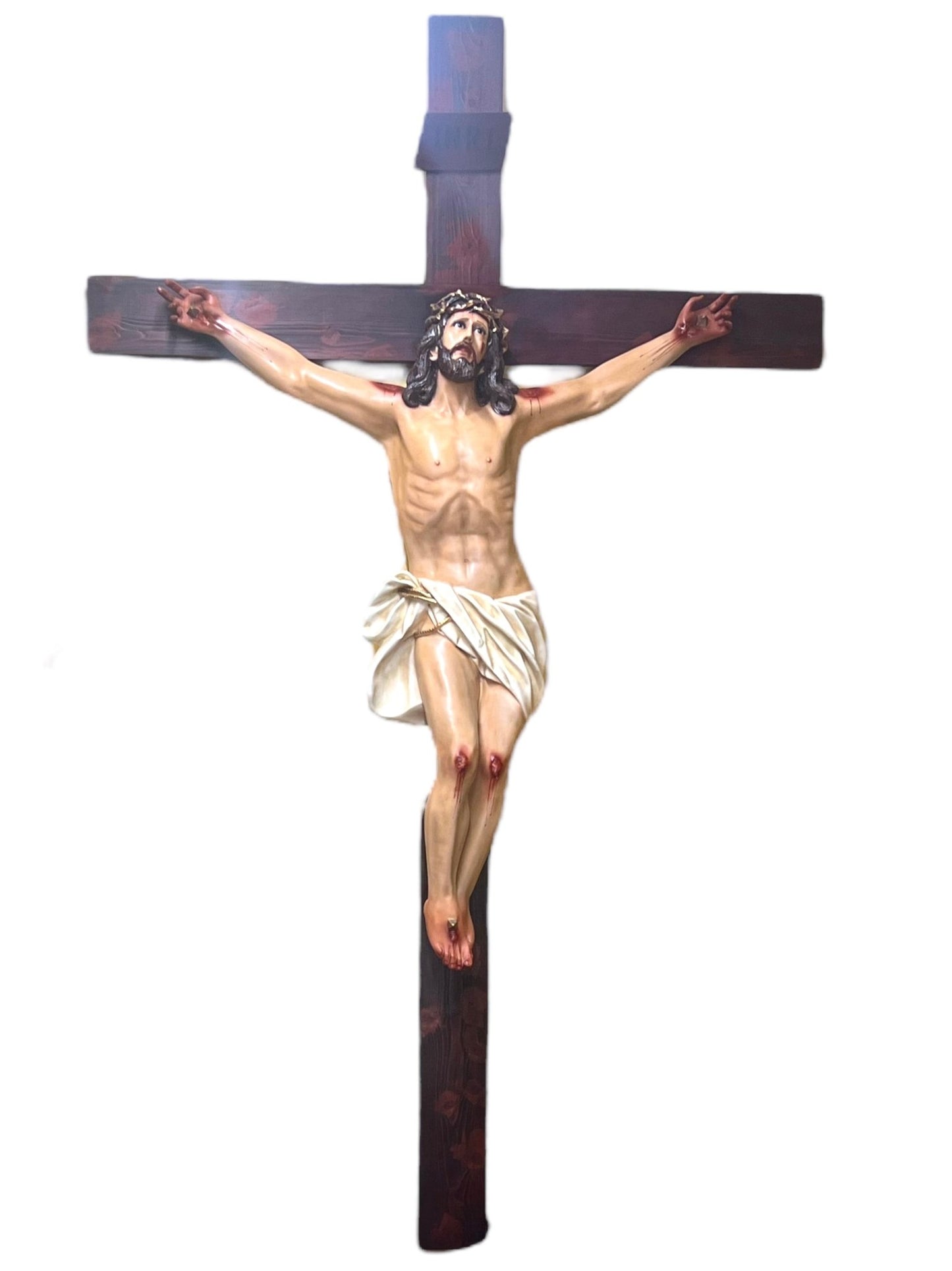 10FT WOODEN CROSS WITH 5.9FT BODY OF JESUS - Tiendita San Juditas Tiendita San Juditas